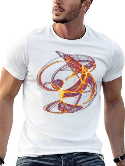Camiseta Negra con Diseño Abstracto Llamativo