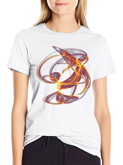 Camiseta Negra con Diseño Abstracto Llamativo