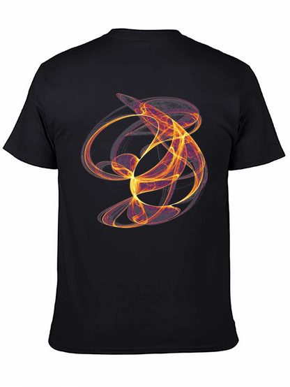 Camiseta Negra con Diseño Abstracto Llamativo