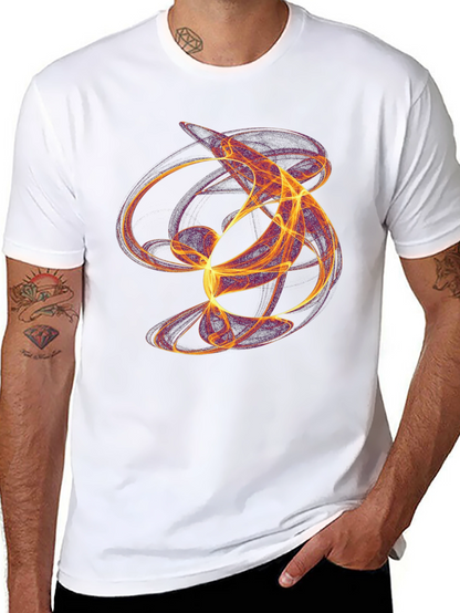 Camiseta Negra con Diseño Abstracto Llamativo