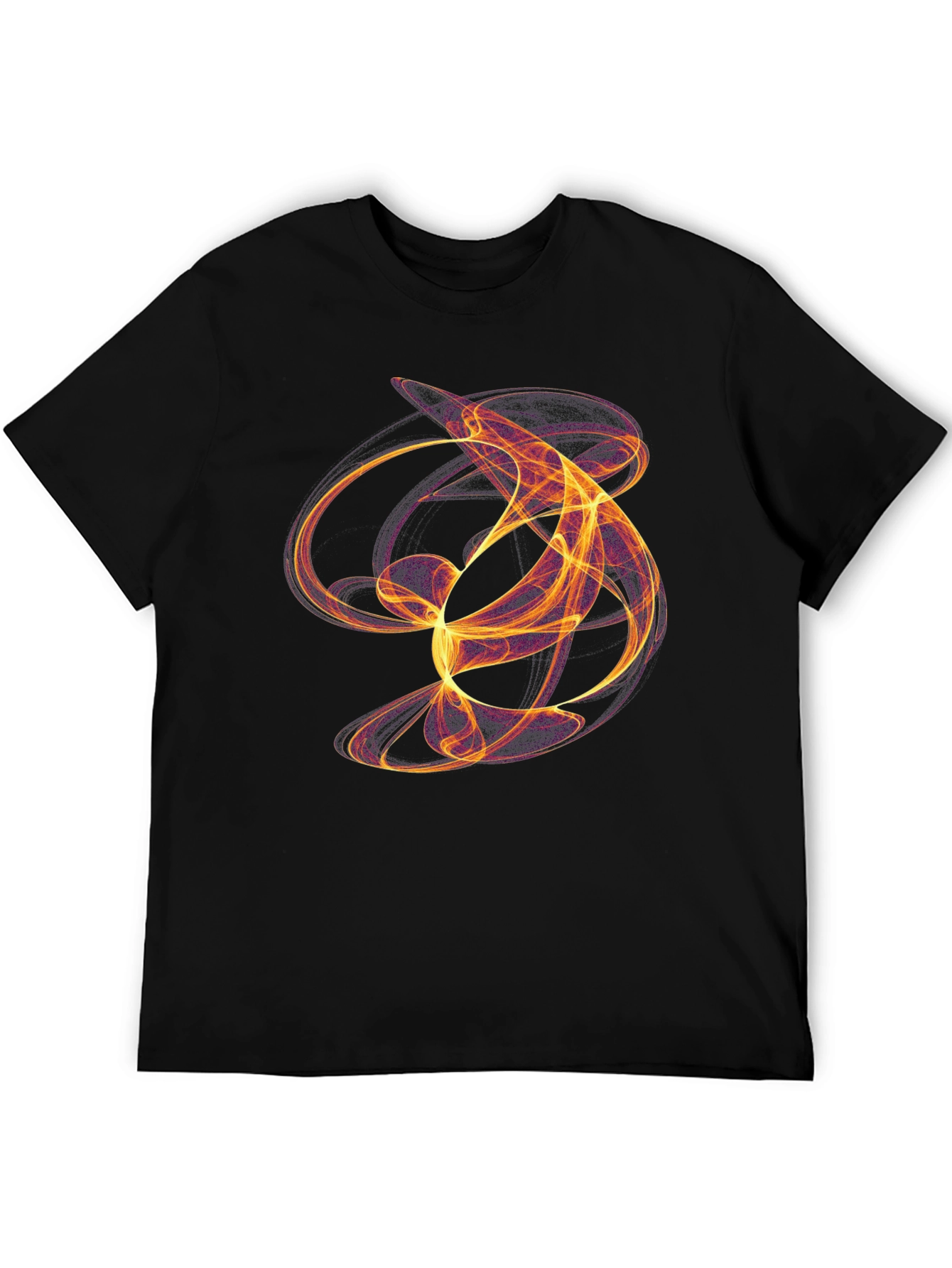 Camiseta Negra con Diseño Abstracto Llamativo