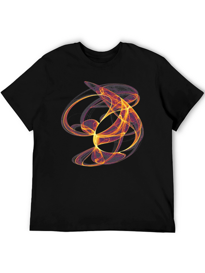Camiseta Negra con Diseño Abstracto Llamativo