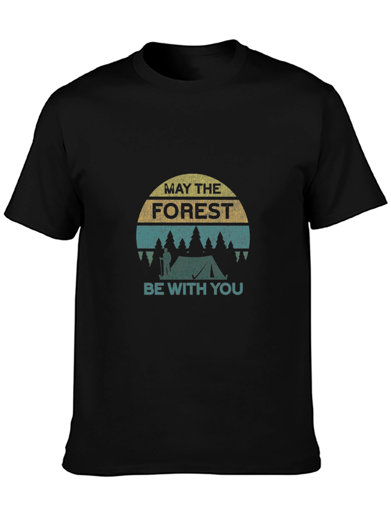 Camiseta Negra Que la Foresta te Acompañe
