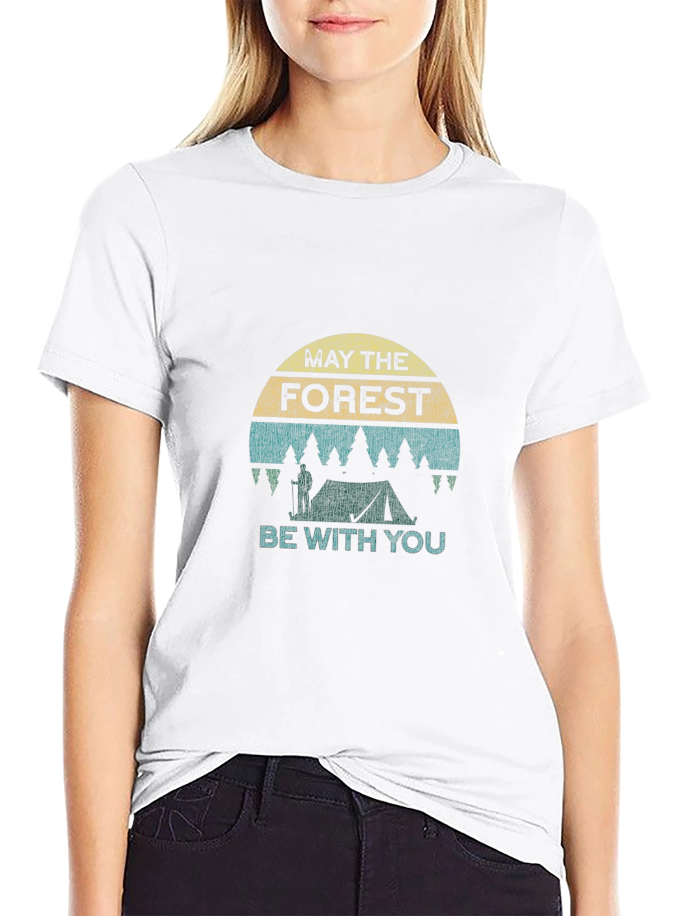 Camiseta Negra Que la Foresta te Acompañe