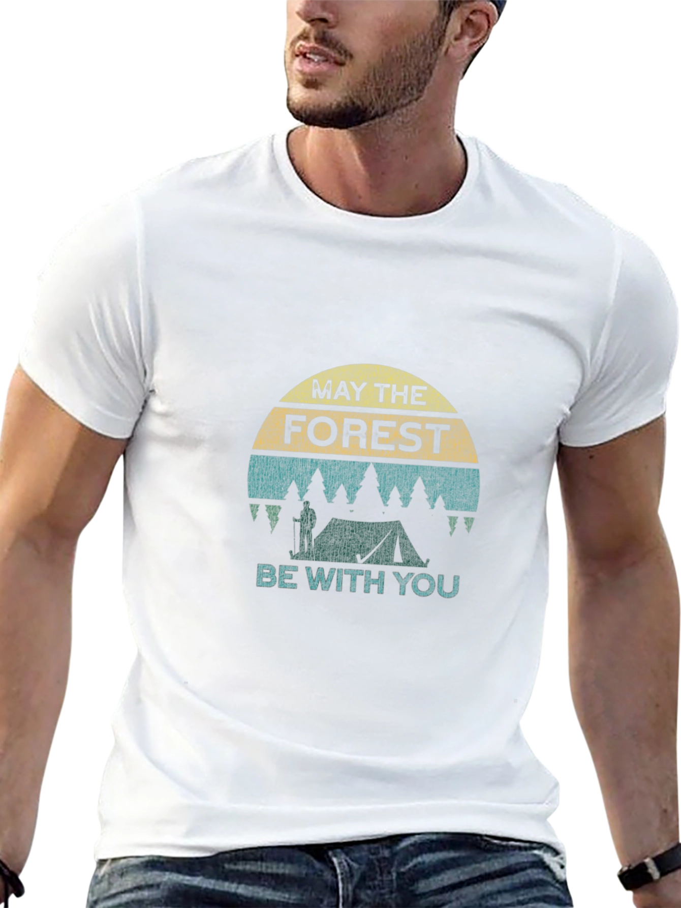 Camiseta Negra Que la Foresta te Acompañe