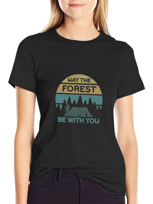 Camiseta Negra Que la Foresta te Acompañe