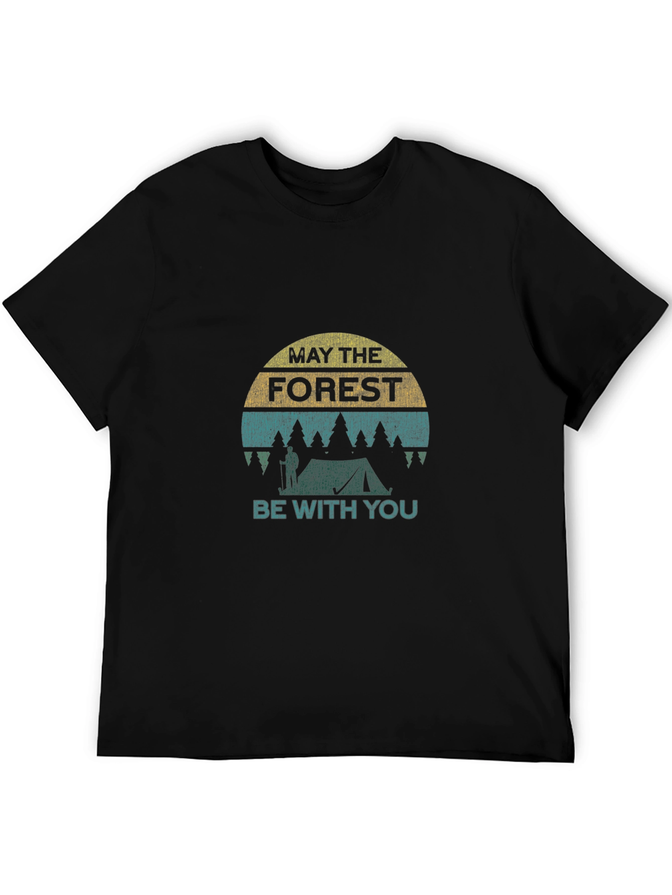 Camiseta Negra Que la Foresta te Acompañe