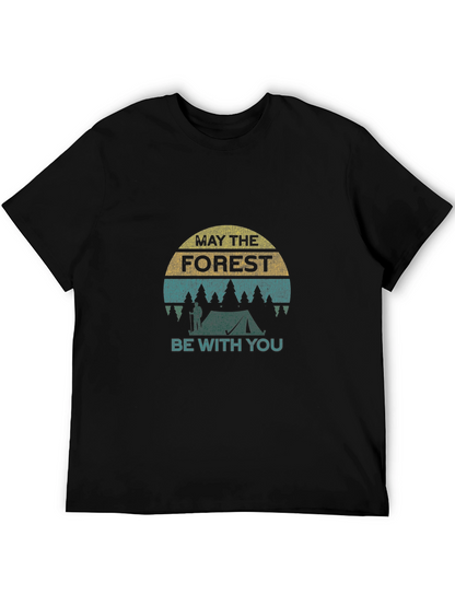 Camiseta Negra Que la Foresta te Acompañe