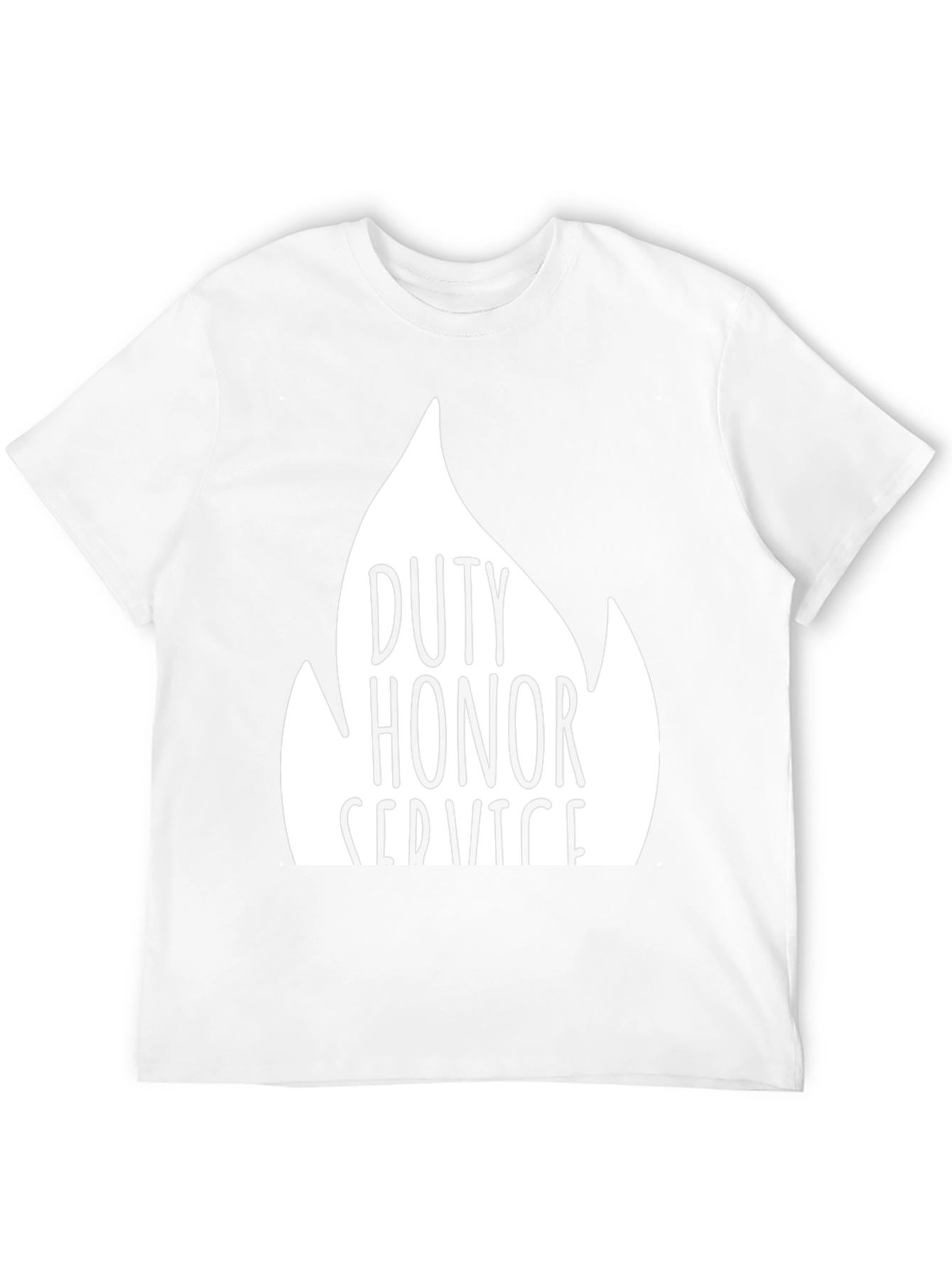 Camiseta Negra Deber Honor Servicio Algodón