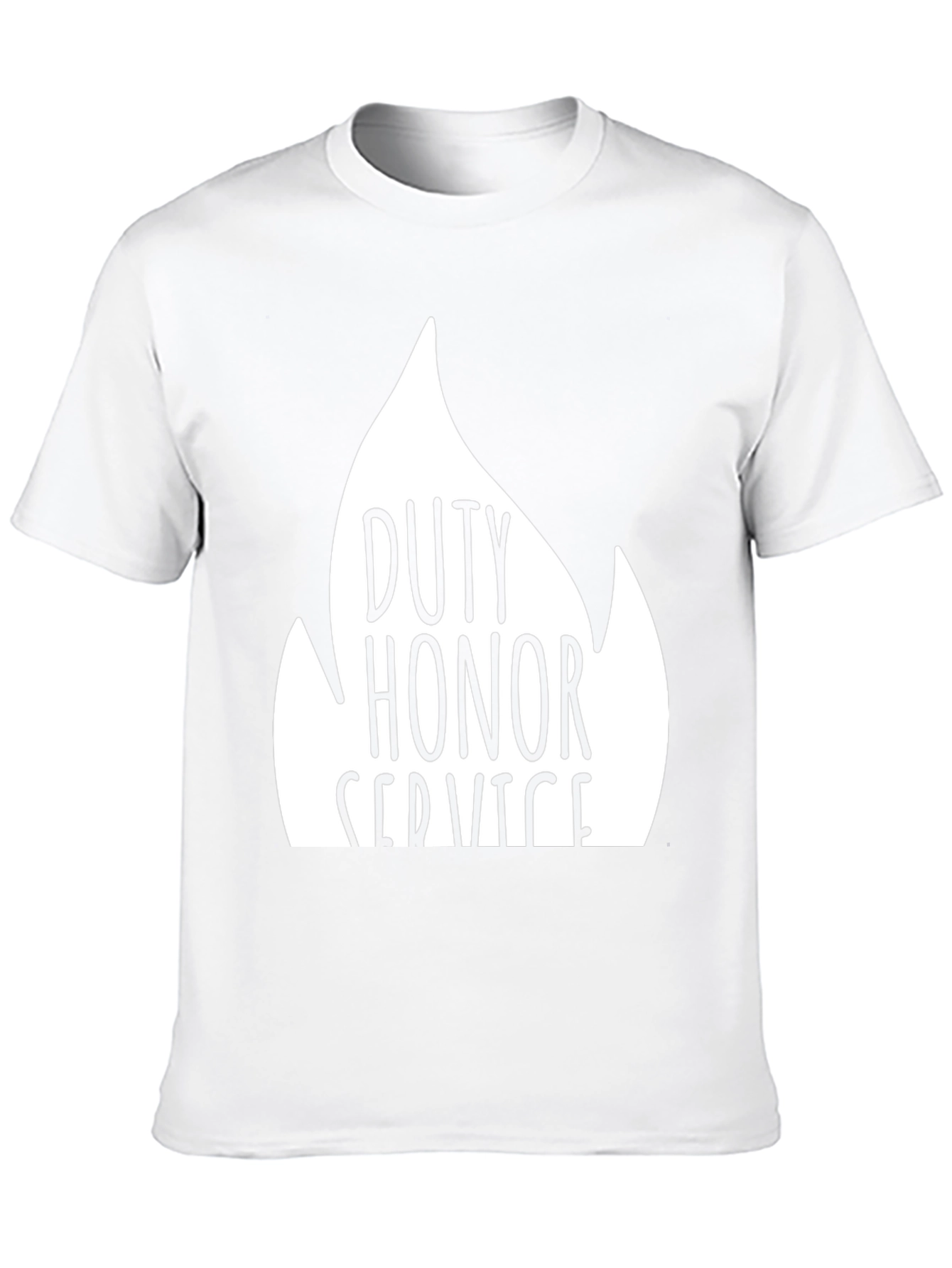 Camiseta Negra Deber Honor Servicio Algodón