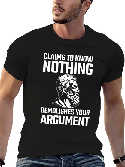 Camiseta Negra: No sé nada demuelo tu argumento