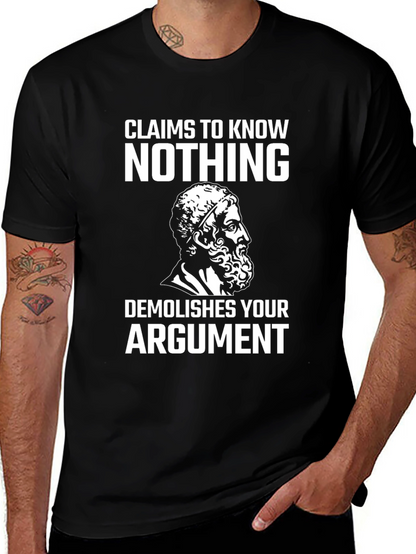 Camiseta Negra: No sé nada demuelo tu argumento