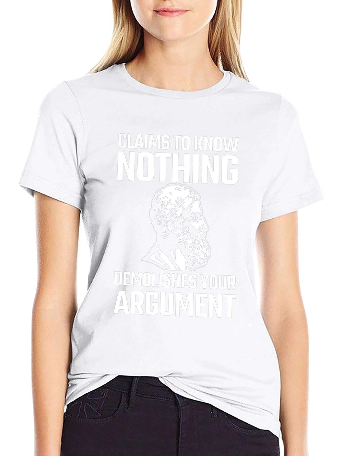 Camiseta Negra: No sé nada demuelo tu argumento