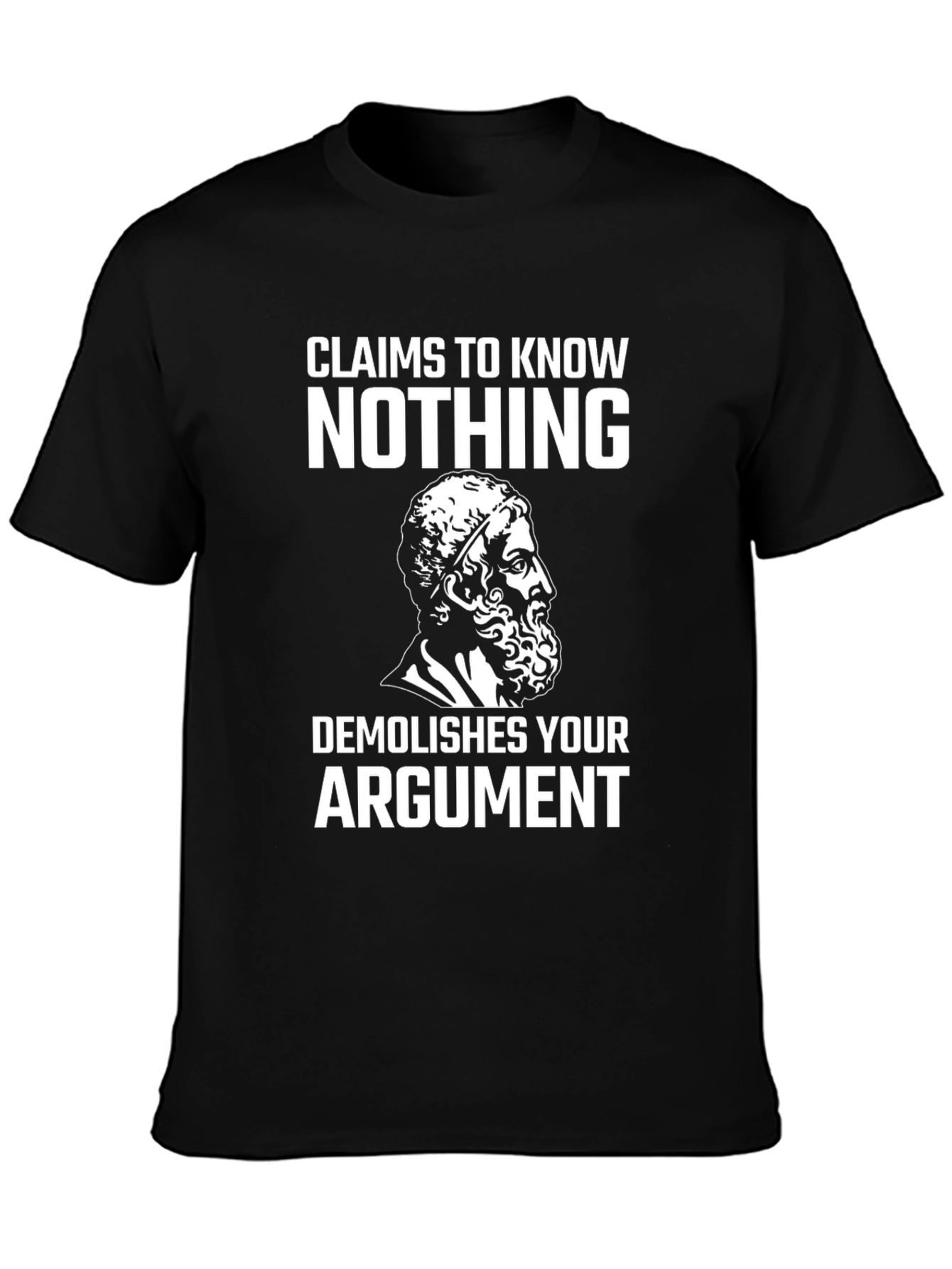 Camiseta Negra: No sé nada demuelo tu argumento