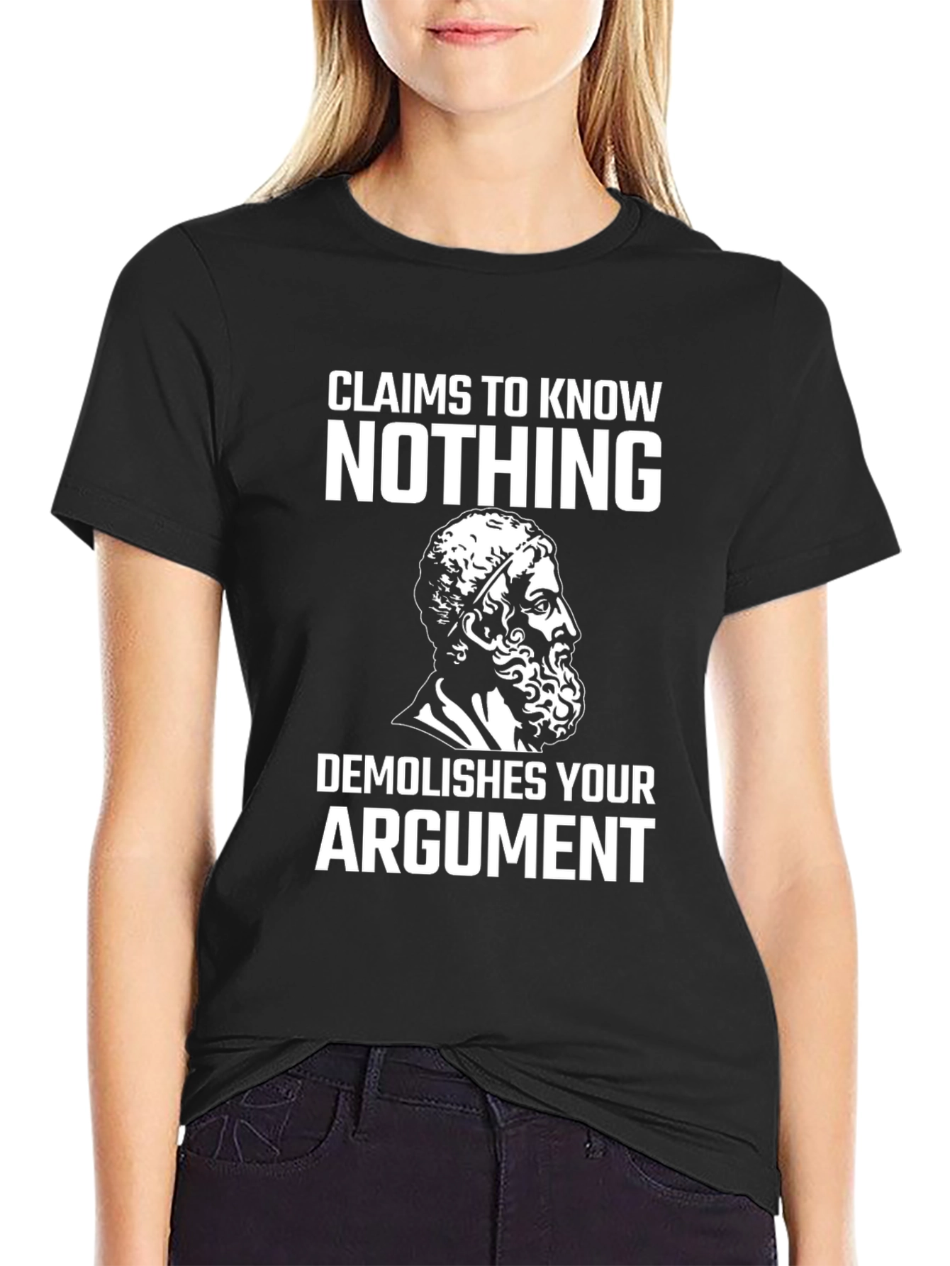 Camiseta Negra: No sé nada demuelo tu argumento