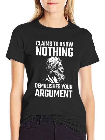 Camiseta Negra: No sé nada demuelo tu argumento