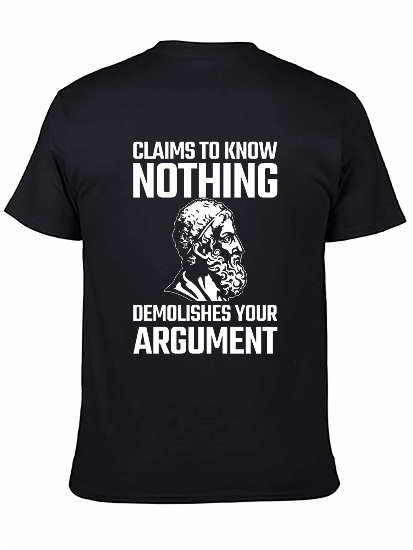 Camiseta Negra: No sé nada demuelo tu argumento