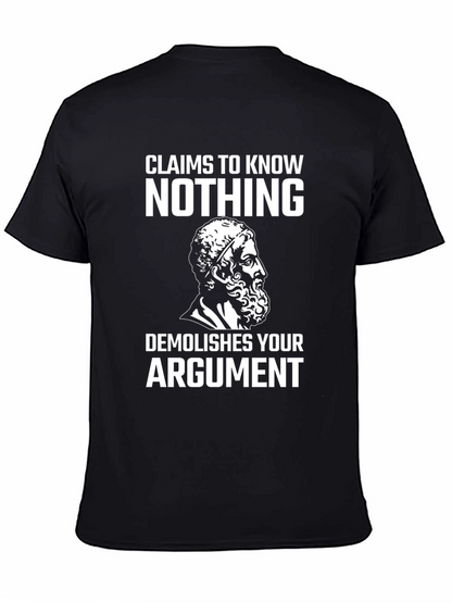 Camiseta Negra: No sé nada demuelo tu argumento