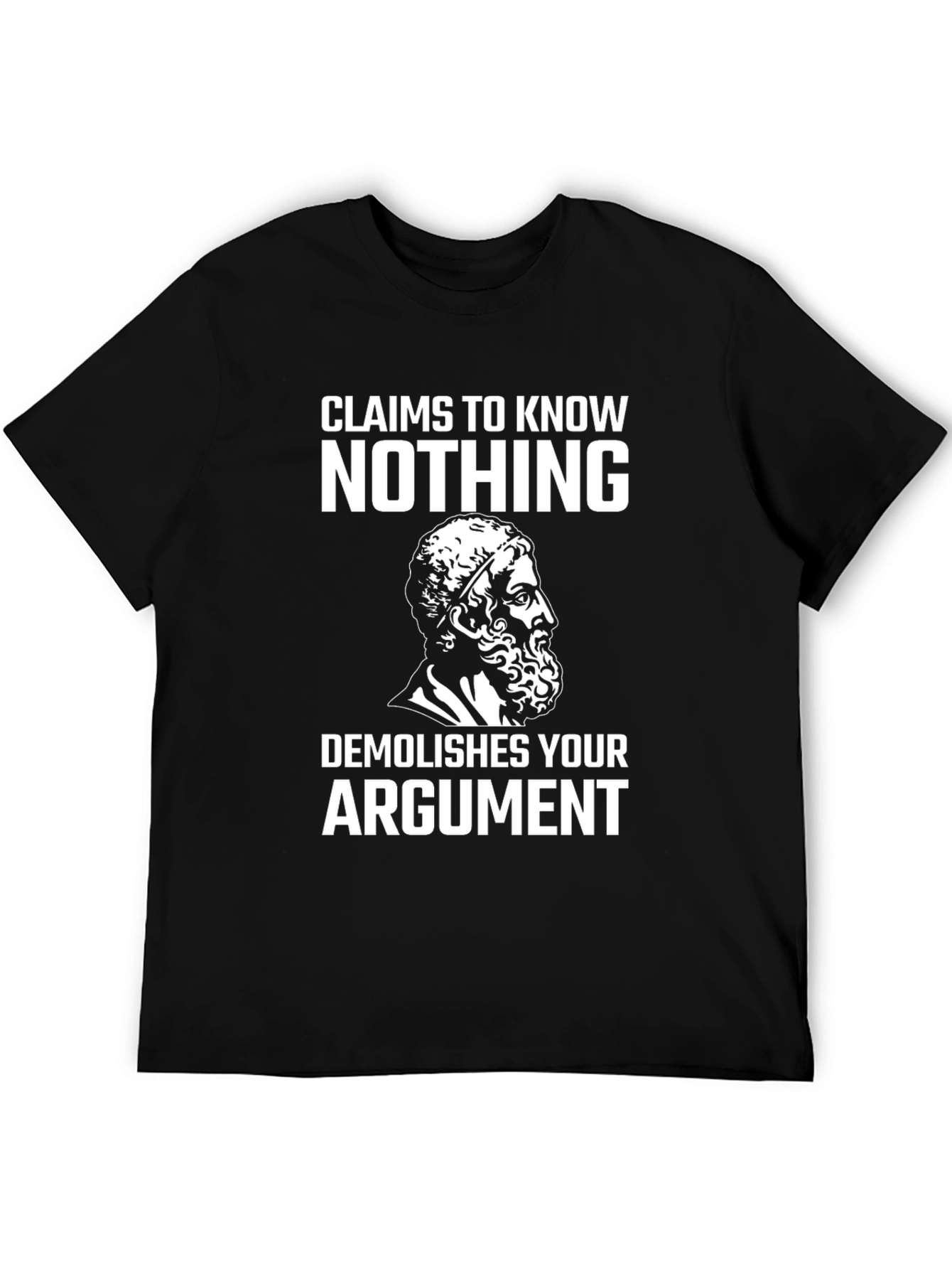 Camiseta Negra: No sé nada demuelo tu argumento