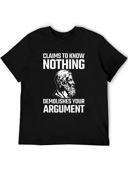 Camiseta Negra: No sé nada demuelo tu argumento