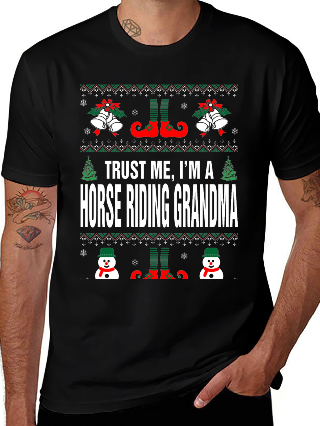 Camiseta Navideña Abuela Jinete