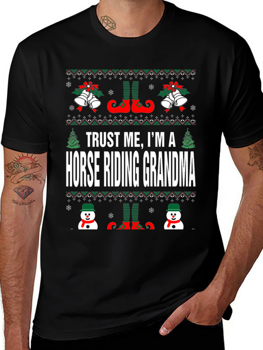 Camiseta Navideña Abuela Jinete