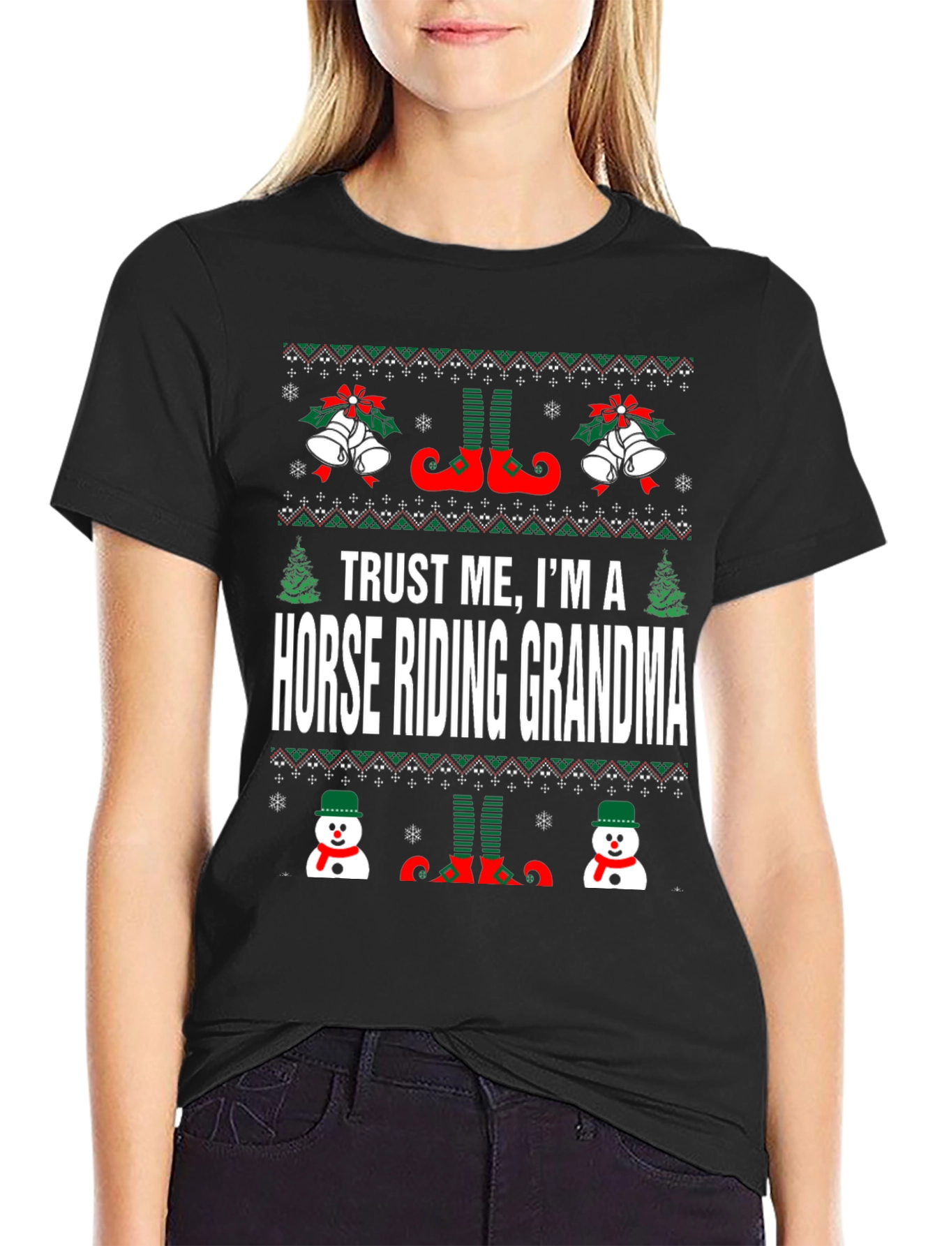 Camiseta Navideña Abuela Jinete