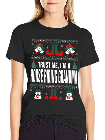 Camiseta Navideña Abuela Jinete