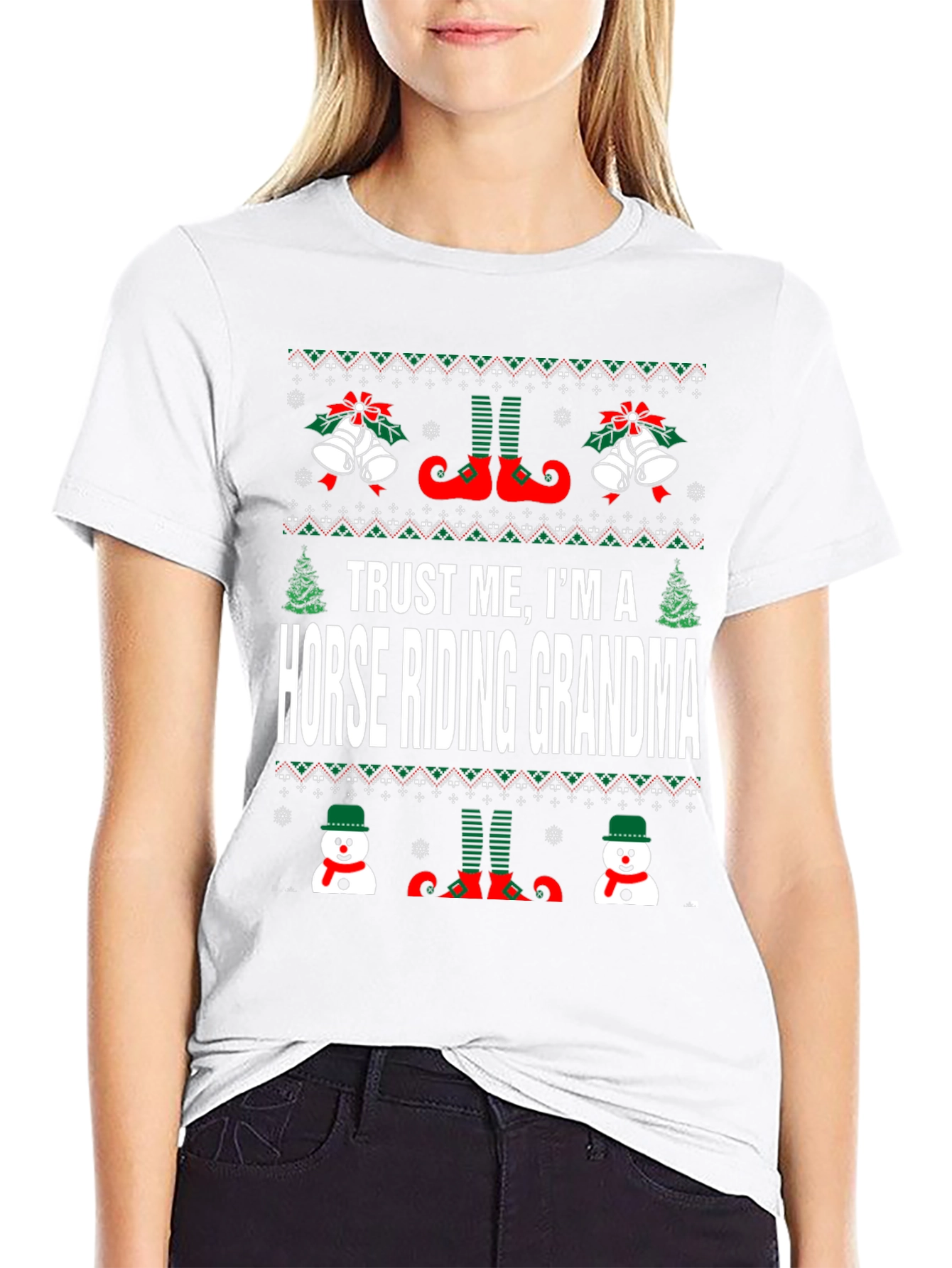 Camiseta Navideña Abuela Jinete