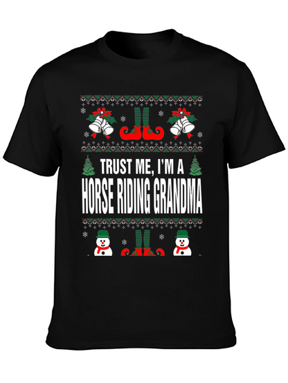 Camiseta Navideña Abuela Jinete
