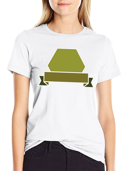 Camiseta Negra con Diseño Abstracto de Banner