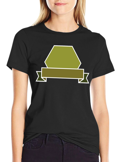 Camiseta Negra con Diseño Abstracto de Banner