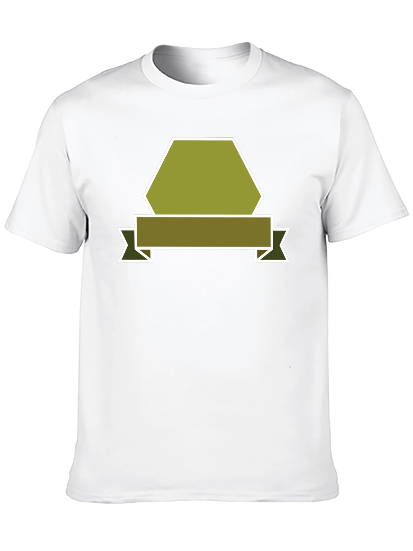 Camiseta Negra con Diseño Abstracto de Banner