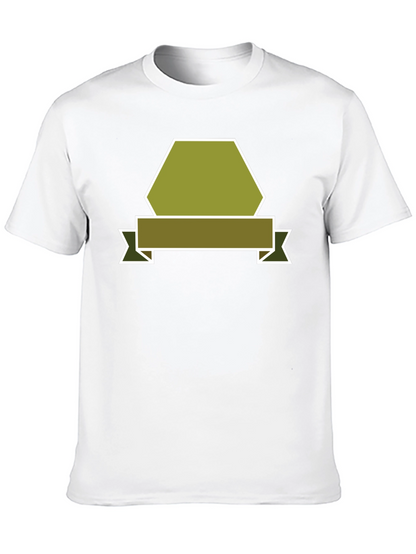Camiseta Negra con Diseño Abstracto de Banner