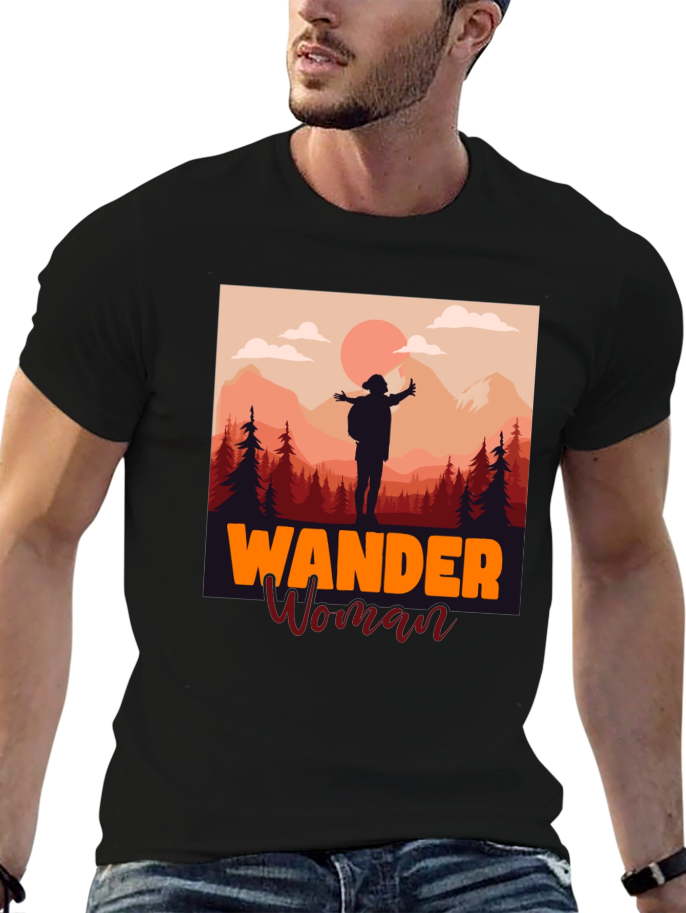 Camiseta Negra Wander Woman Aventura
