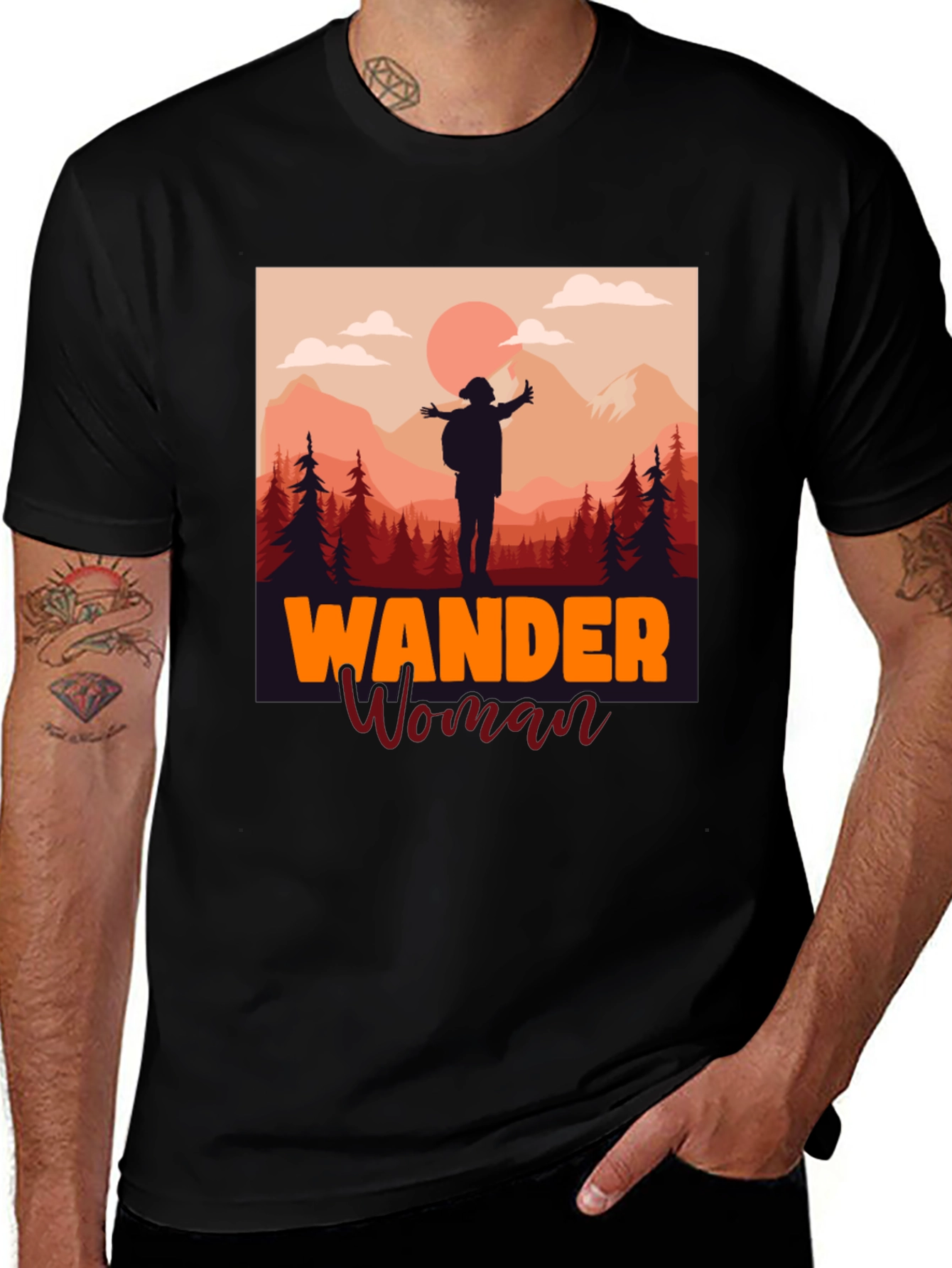 Camiseta Negra Wander Woman Aventura