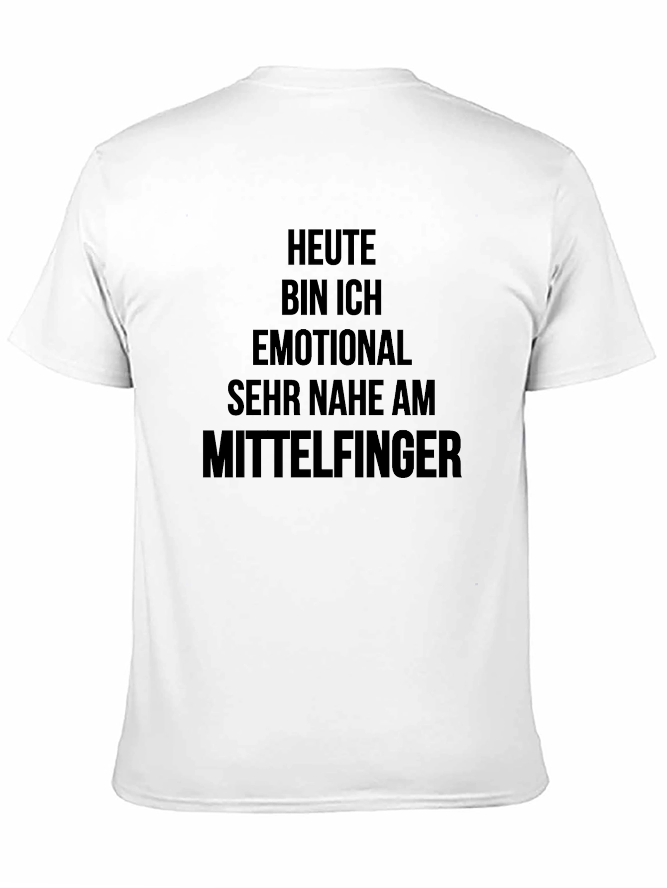 Camiseta Negra con Inscripción Alemana Humorística