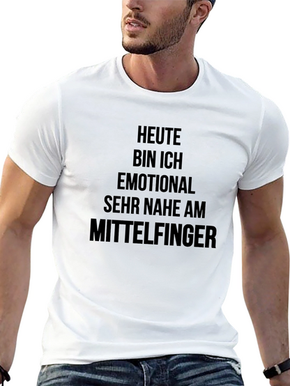 Camiseta Negra con Inscripción Alemana Humorística