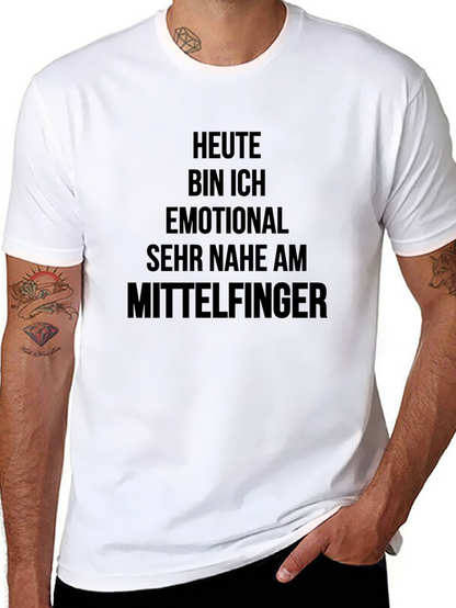 Camiseta Negra con Inscripción Alemana Humorística