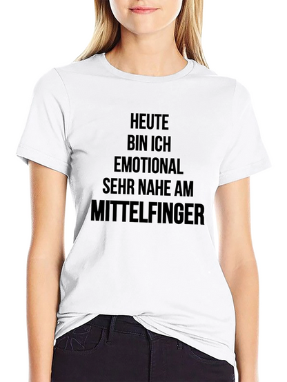 Camiseta Negra con Inscripción Alemana Humorística