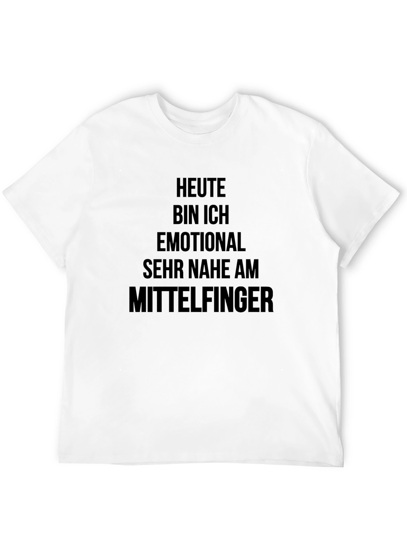 Camiseta Negra con Inscripción Alemana Humorística