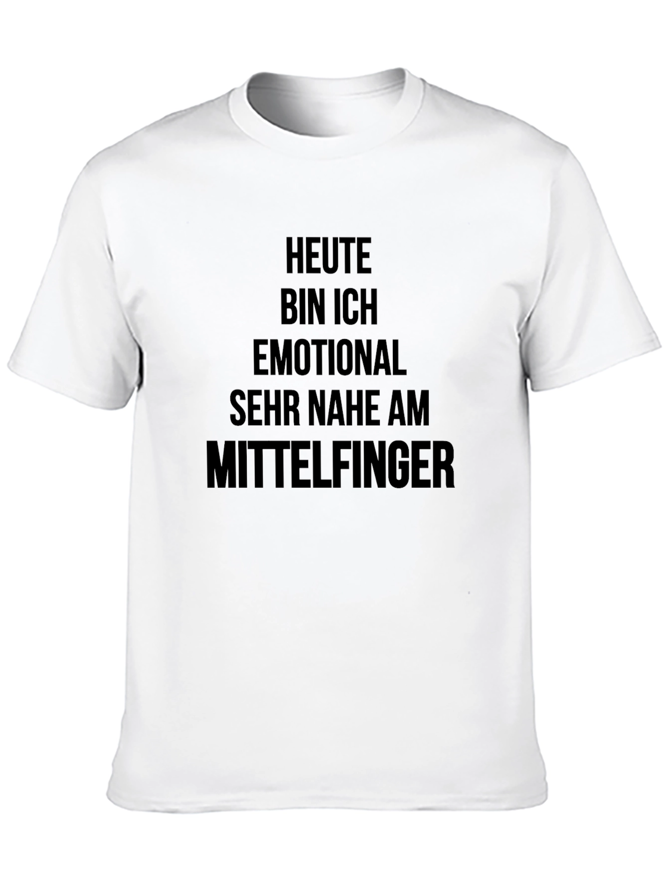 Camiseta Negra con Inscripción Alemana Humorística