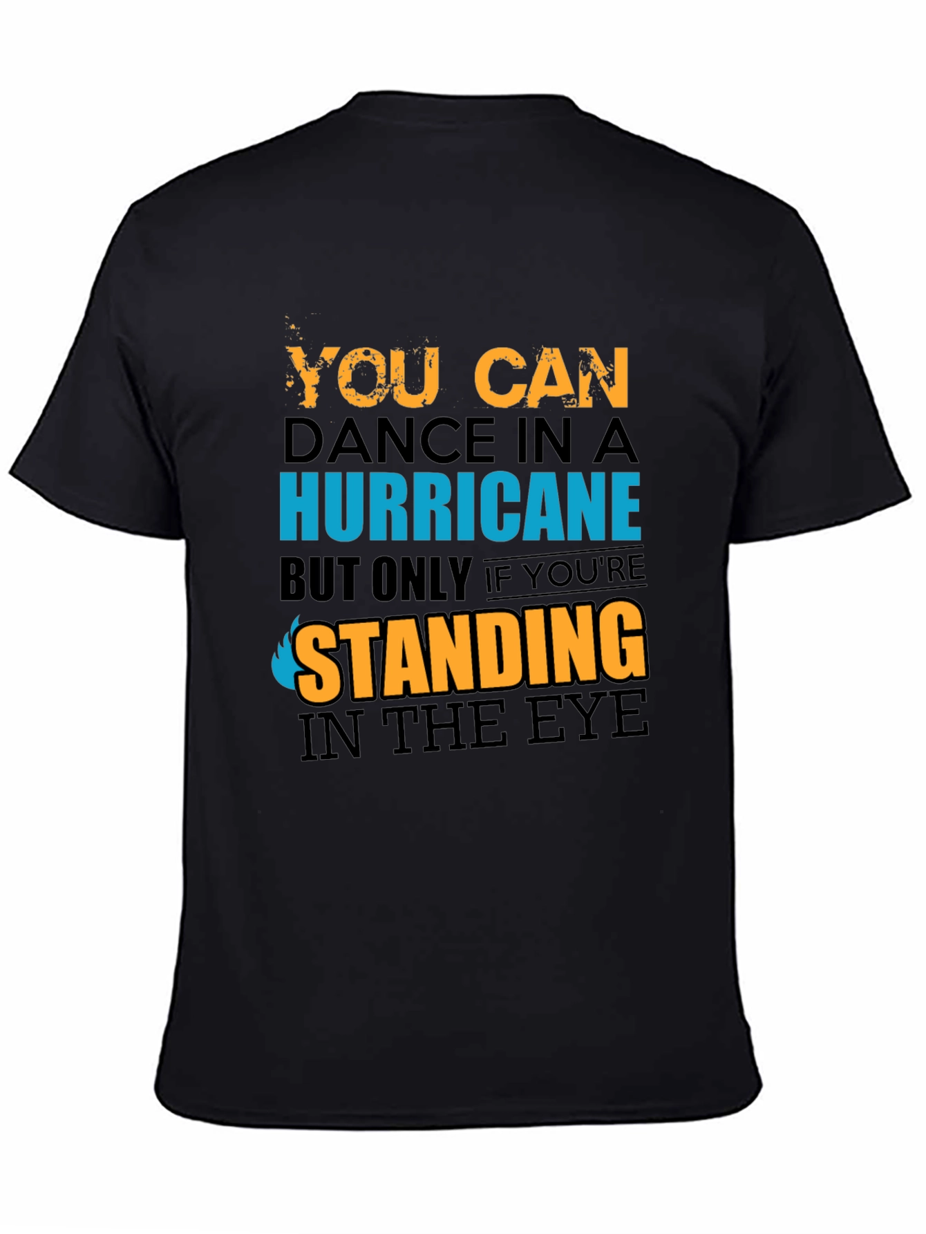 Camiseta Negra con Diseño Hurricane Dance