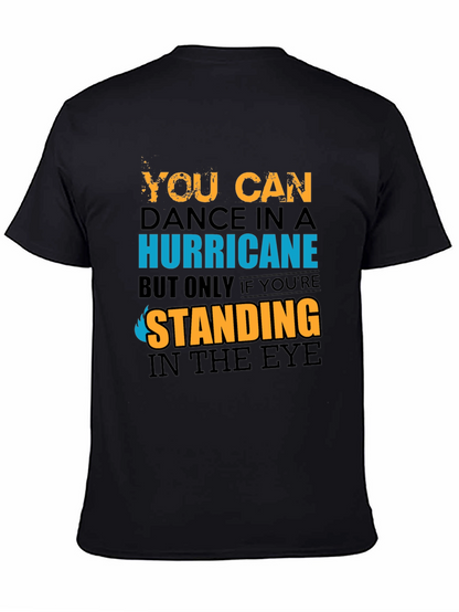 Camiseta Negra con Diseño Hurricane Dance