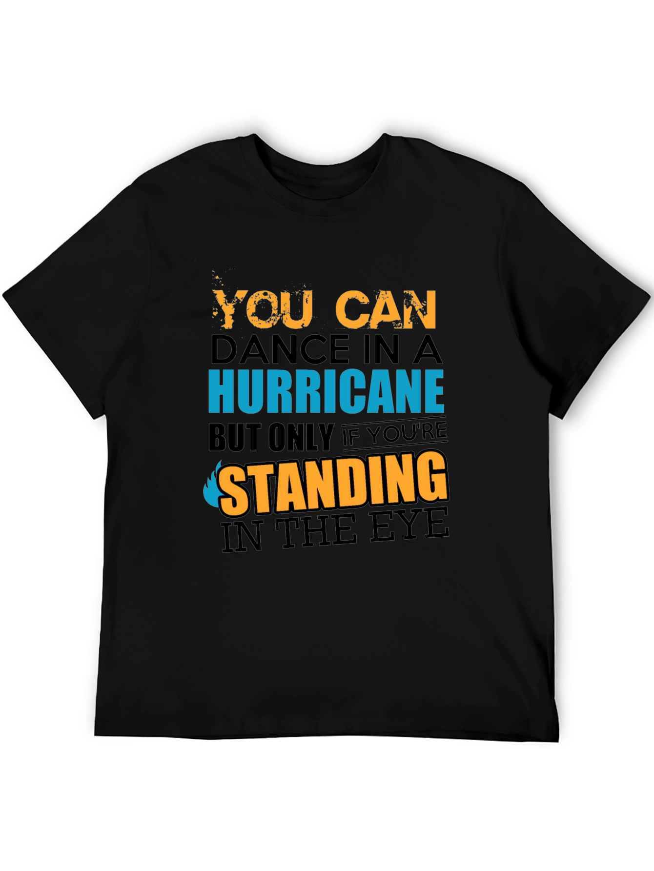Camiseta Negra con Diseño Hurricane Dance