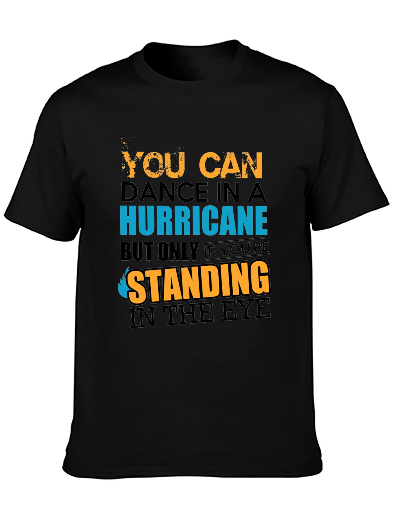 Camiseta Negra con Diseño Hurricane Dance