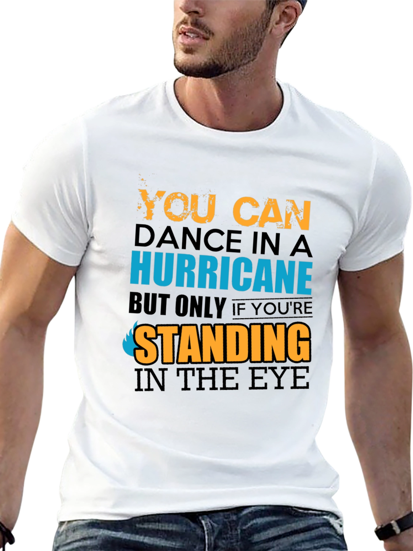 Camiseta Negra con Diseño Hurricane Dance