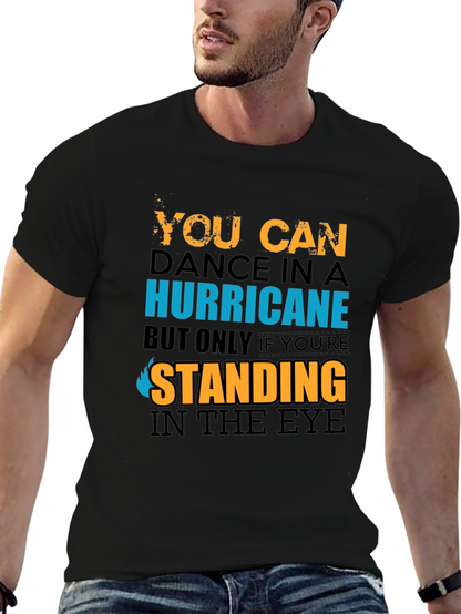 Camiseta Negra con Diseño Hurricane Dance