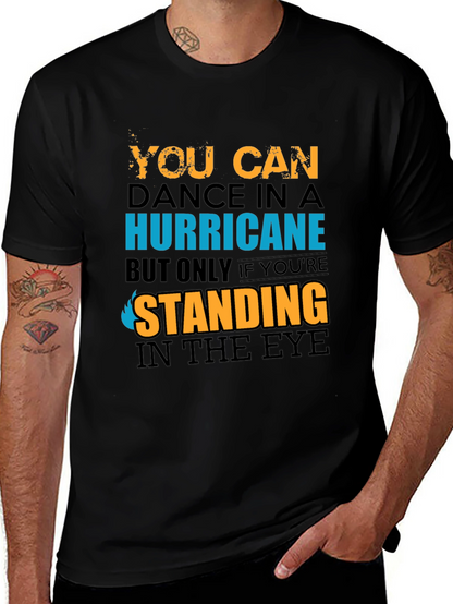 Camiseta Negra con Diseño Hurricane Dance