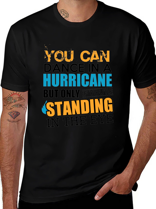 Camiseta Negra con Diseño Hurricane Dance